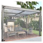 WZYJLyds Clear Tarps Heavy Duty PVC Gazebo Side Panels Curtains Waterproof, Dustproof, Anti-Tear, for Greenhouse, Patio, Garden, Pavilion Outdoor Tarpaulin with Metal Grommets