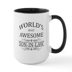 CafePress World's Most Awesome Son in Law Large Mug 15 oz (444 ml) Ceramic Coffee Mug