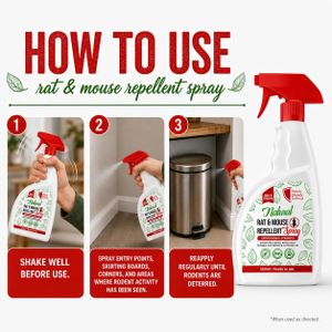 Peppermint Rodent Repellent Spray 500ml – Natural Mouse Deterrent