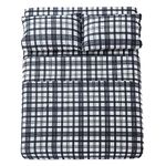 Home Beyond & HB design - 4-Piece Printed Bed Sheets Set (Full Size, Plaid Pattern) - Bedding Sheet Set with Deep Pocket - Super Soft Brushed Microfiber - Winkle and Fade Resistant, Easy Care