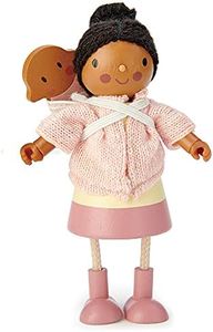 Tender Leaf Toys Mrs Forrester - Wood Toy Dolls House Doll with Bendy Arms and Legs - Perfect for Imaginative Play for Children - Encourage Story Telling Activities