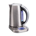 Hamilton Beach Professional Digital LCD Variable Temperature Control Electric Tea Kettle, Water Boiler & Heater, 1.7 L, Cordless, Auto-Shutoff & Boil-Dry Protection, Silver (41028)