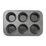 Monfish large muffin pan Jumbo Cupcake tin grey stone finish non sticking 3.5x1.75 inch cup