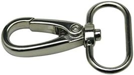 Generic. Metal Color Silvery Lobster Clasps 1 Inch Inside Diameter Oval Swivel Trigger Clips Hooks for Purse Bag Straps Pack of 12