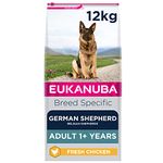 Eukanuba Complete Dry Dog Food for Adult German Shepherd Breed Types with Fresh Chicken 12 kg