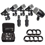 CAD Audio Stage7 Premium 7-Piece Drum Instrument Mic Pack With Vinyl Carrying Case & 7 - 25' XLR Cables