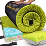 GAIALOOP4 INCH THICK Memory Foam Camping Mattress, Roll Up Floor Sleeping Mat Camp Cot Mattress Pad Travel Camping Couch Bed for Guest Adults Side Sleepers [Twin:75 * 38 * 4"]