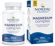 Nordic Naturals Magnesium Complex - 90 Capsules - 225 mg Magnesium - Brain & Heart Health, Mood, Energy, and Muscle Relaxation - Non-GMO, Vegan - 30 Servings