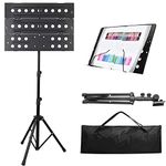 DEVICE OF URBAN INFOTECH Music Stand Lyric Stand Folding Music Sheet Stand with Carrying Bag Book Stand for Notes, Violin, Lyrics (Heavy Duty Notation Music Stand)