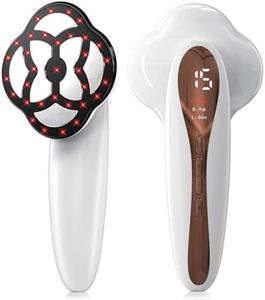 Robofun Masseur Anti Cellulite, 6 Têtes de Multifonctionnel Anti Cellulite Portable Avec 3 Modes & 15 Niveaux D'intensité, Unisexe, Lifte, Resserre Et Masse La Peau (Blanc)