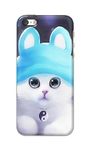 PRINTFIDAA® Printed Hard Back Cover for Apple iPhone 5 Back Cover (Chinese Cat Big Eyes) -190724(DK)