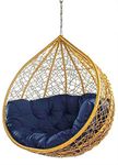 Flying Arrow Iron Outdoor Furniture Single Seater Swing, Beautiful Swing Without Stand (Yellow/Blue), 121 Centimeters, 121 CM, 2.5 CM