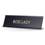 Boss Lady - Black Desk Name Plate f