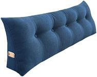 SOGA 100cm Blue Triangular Wedge Bed Pillow Headboard Backrest Bedside Tatami Cushion Home Decor