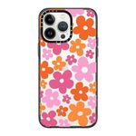 CASETiFY Compact Case for iPhone 14 Pro Max [Lightweight / 4 ft. 2X Military Grade Drop Protection/Slim] - Abstract Florals - Clear Black
