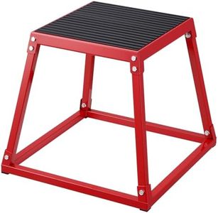 VEVOR Boîte Entraînement Pliométrique Step-up Pompe Squat Gym Domicile Plateforme Antidérapante, Charge 227 kg, Rouge Unisex-Adult, 513 x 513 x 458 mm