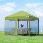 Quictent 10'x10' Easy Pop up Canopy Tent with Netting Screened, Outdoor Instant Portable Gazebo Screen House Room Tent -Fully Sealed, Waterproof & Roller Bag Included (Green)