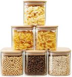 HomArtist Square Glass Jars with Ba
