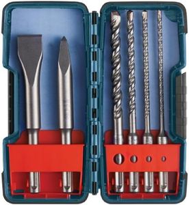 BOSCH (Universally Compatible Accessory) HCST006 6-Piece SDS-Plus Shank Chisel and Carbide Masonry Trade Set