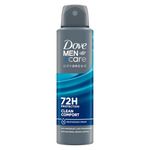 Dove Men+Care Advanced Clean Comfort Anti-Perspirant Aerosol Deodorant Spray with Anti-Odour technology & ¼ moisturising cream for 72 hour protection against sweat and odour 6x 150 ml