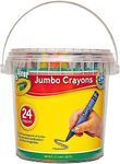 Crayola My First Crayola Jumbo Crayons, 24 Pack (extra large) with Storage Tub, Suitable for Children Aged 2-4 years old and designed for Pre-School/Kindergarten