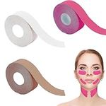 3 Rolls Multifunctional Hiding Wrinkles Tape Face Tape Anti Wrinkle Patches Face Lifting Tape High Elasticity for Facial Wrinkles Issues Wrinkle Tape Forehead Facial Lip Mouth Wrinkles