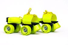 jaspo Unisex Marshal Adjustable Roller Skates - For Age Group 6 To 14 Years (Yellow outdoor Wheel)