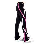 LIUHUO Girl's Skating Pants Figure Skating Training Pants Plus Velvet Skating Pants Pink