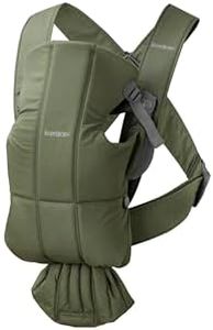 BabyBjörn Baby Carrier Mini Woven Baby Carrier, Dark Green