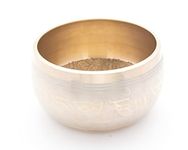 GrassTree Tibetan Singing Bowl for Meditation and Yoga, Inner Peace and Calm, Sound and Vibration Therapy Praying Bowl made of Brass Alloy bowl for Chakras Healing 4 Inches (Light Metallic Copper)