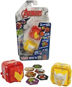 Battle Cubes 2 Pack Avengers - Iron Man e Thor, carta roccia, gioco di forbici
