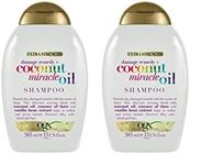 OGX Coconut Miracle Oil Shampoo for Damaged Hair, 385ml (Pack of 2)