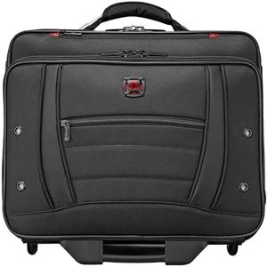 WENGER Synergy Valise à roulettes pour Ordinateur Portable 15,6 Pouces, Trolley Professionnel, Système d’Organisation, 24 l, Femmes Hommes, Bureau Voyages, Noir, 612476