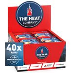THE HEAT COMPANY Foot Warmer - 40 Pairs - EXTRA WARM - Adhesive - Foot Warmers - 8 Hours Warm Feet - Instant Heat - Air Activated - Purely Natural