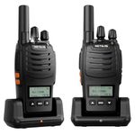 Retevis H777D 2 Way Radio with LCD Screen, NOAA, Type-C Charging, Hand Free Handheld Rechargeable Walkie Talkies, Durable Long Range Two Way Radio, 1200mAh, Two Way Radio for Camping Hunting(2 Pack)