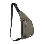 NFI essentials Waist Chest Bag for Men Women Belt Sling Pouch Crossbody Unisex Crossover Fanny Pack One Side Travel Hiking Zip Bag Multipurpose Adjustable Strap Shoulder Running Money Phone Bag