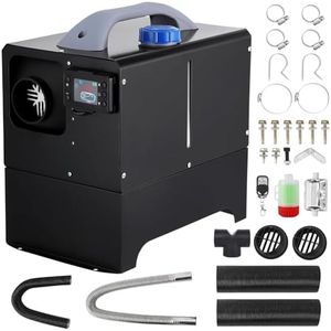 5KW Diesel Heater 12V, Fast Heating, Diesel Air Heater All In One, One Air Outlet, Diesel Parking Heater with Red Lcd Switch, Remote Control For Car, Rv Truck, Boat, Campervans and Caravans