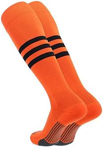 TCK Performance Baseball/Softball Socks (Orange/Black, Large)