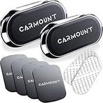 CARMOUNT 2 Pack F1 Magnetic Car Dashboard Phone Mount/Holder [2023 Upgraded] Universal, Strong 8X N52 Magnet System, Adjustable Easy Access 30° Tilt & 360° Rotation, Works with All Smartphones