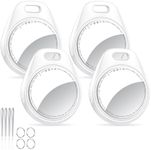 Tukio Air Tracker Tags-4 Pack (iOS Only), Smart Bluetooth Tracker with Keychain/Lanyard, Item Finder Work with Apple Find My, Tracker with 100dB Sound, for Keys/Luggage/Satchel, Replaceable Battery