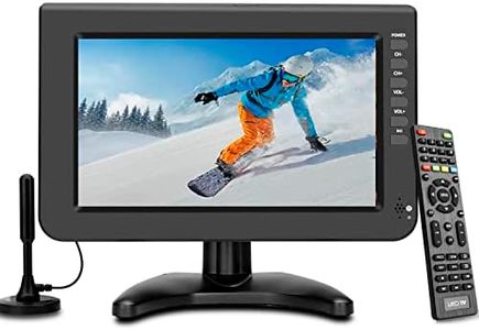 ZOSHING Petite TV,10.1Pouces TV Portable Écran IPS avec Batterie Rechargeable-numérique TNT-Ecouteurs/HDMI/USB Ports in,Voiture Camion,Camping-Car,Caravane Compatible 12v