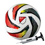 Franklin Sports MLS Tornado Soccer Ball - Official Size 5 Soccer Ball - Soft Cover - Official Size and Weight Soccer Ball - Air Pump Included