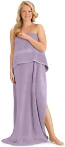 Collections Etc Extra Long Cotton Bath Sheet Lavender