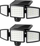 Lepro Solar Security Lights, 1200LM Solar Floodlights Motion Sensor with 360 Degree 3 Adjustable Heads, IP65 Waterproof, Wide Lighting Angle Solar Lights Outdoor for Yard Garage Pathway