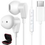 HGCXING USB C Headphone, Type C Headphones Stereo USB C Earbuds Hi-Fi Digital DAC Earphone with Microphone and Volume Control Compatible for Samsung Galaxy S21 Ultra 5G S10 Pixel 5 4 XL OnePlus 9 Pro