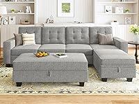 HONBAY L Shaped Couch with Storage 