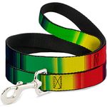 Buckle-Down Dog Leash Zarape4 Vertical Rasta Available in Different Lengths and Widths for Small Medium Large Dogs and Cats