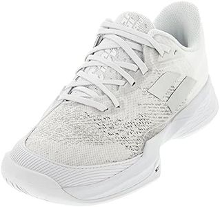Babolat Men's Jet Mach 3 Tennis Shoes, White/Silver (US Size 9)