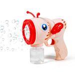 VikriDA Bubble Gun Machine for Kids Toddlers | 5000+ Bubbles Per Minute | Leak-Proof, Automatic Space Bubble Blower with Led Light - Pink Honey Bee