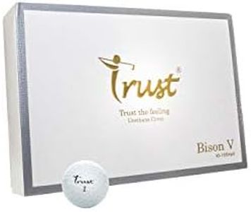 Trust Bison V, Model K5 2020,Urethane Covered, Swing Speed 95-105mph, 3 Piece Golf Ball, 1 Dozen-White